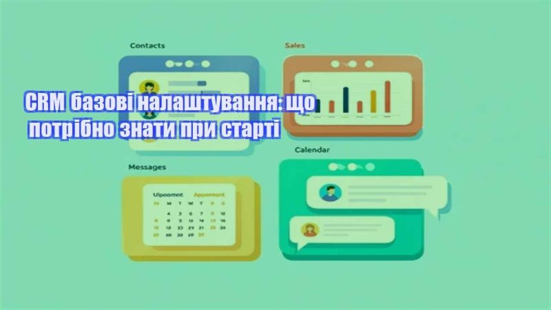 crm bazovi nalashtuvannya shho potribno znaty pry starti